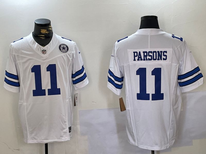 Men Dallas Cowboys #11 Parsons White 2024 Nike Three generations Vapor Limited NFL Jersey style 6->dallas cowboys->NFL Jersey